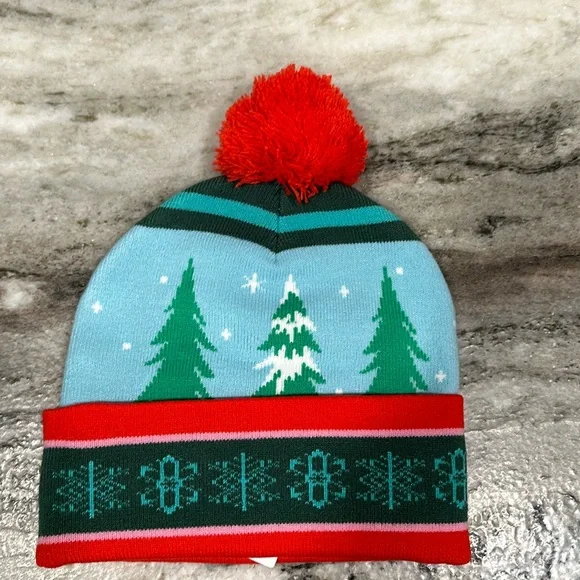 Disney Parks Kids Knit Winter Hat - Santa Mickey Mouse Holiday Beanie Pom NEW - Picture 2 of 6